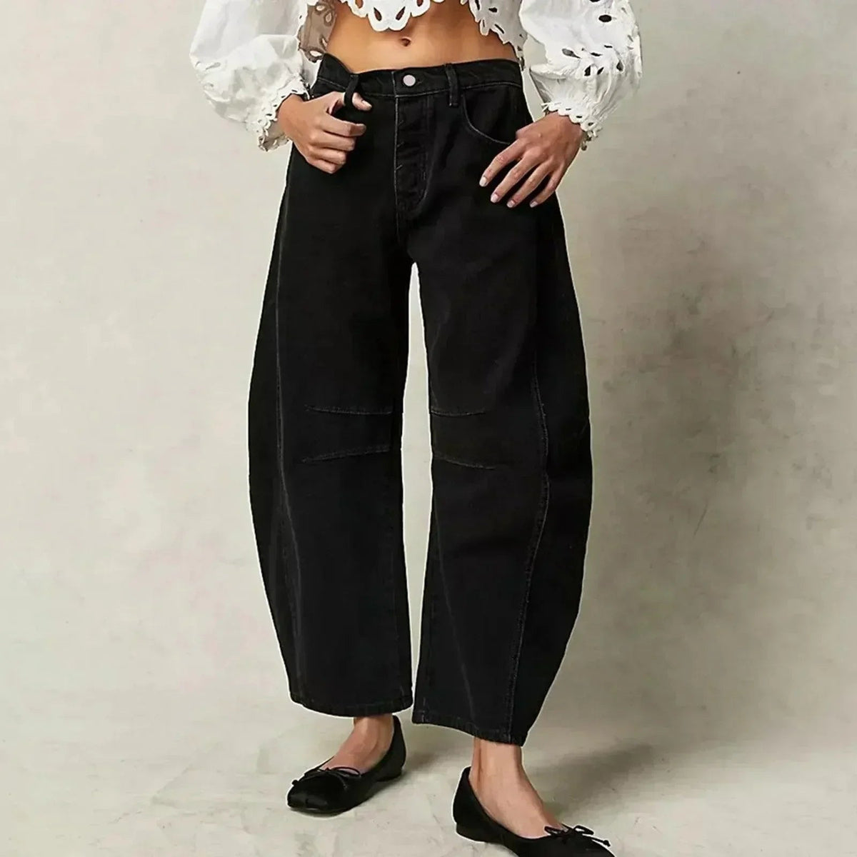 Mirthe | Jeans mit hoher Taille und weitem Bein für Damen