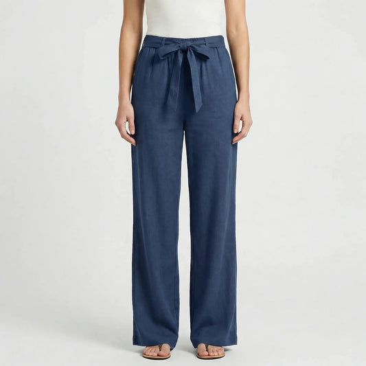 Paulien | Elegante Hose mit weitem Bein und Bindegürtel