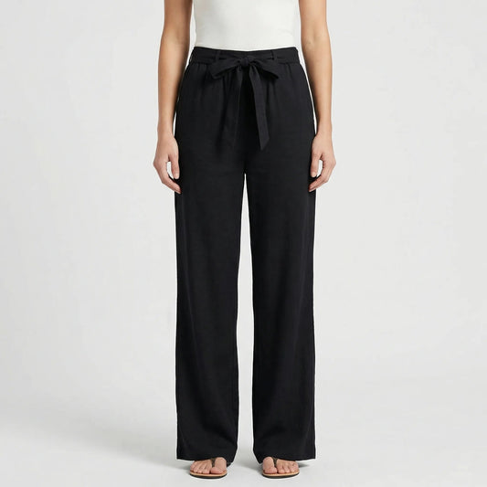 Paulien | Elegante Hose mit weitem Bein und Bindegürtel