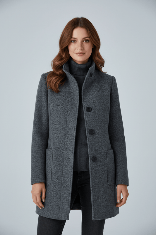 Celeste | Eleganter Damen Mantel mit Stehkragen