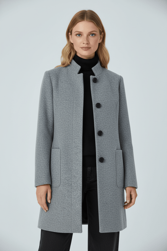 Celeste | Eleganter Damen Mantel mit Stehkragen