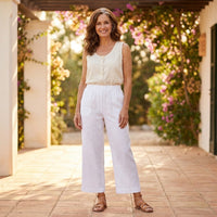 Elara | Weite Hose mit hohem Bund für den Sommer