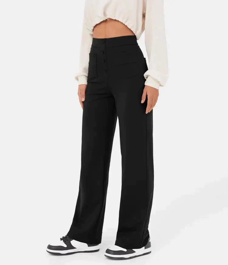Merle | Elegante Damenhose gerade mit elastischem Bund