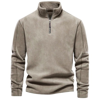 Stefan | Herren Sweatshirt mit Stehkragen und Reißverschluss