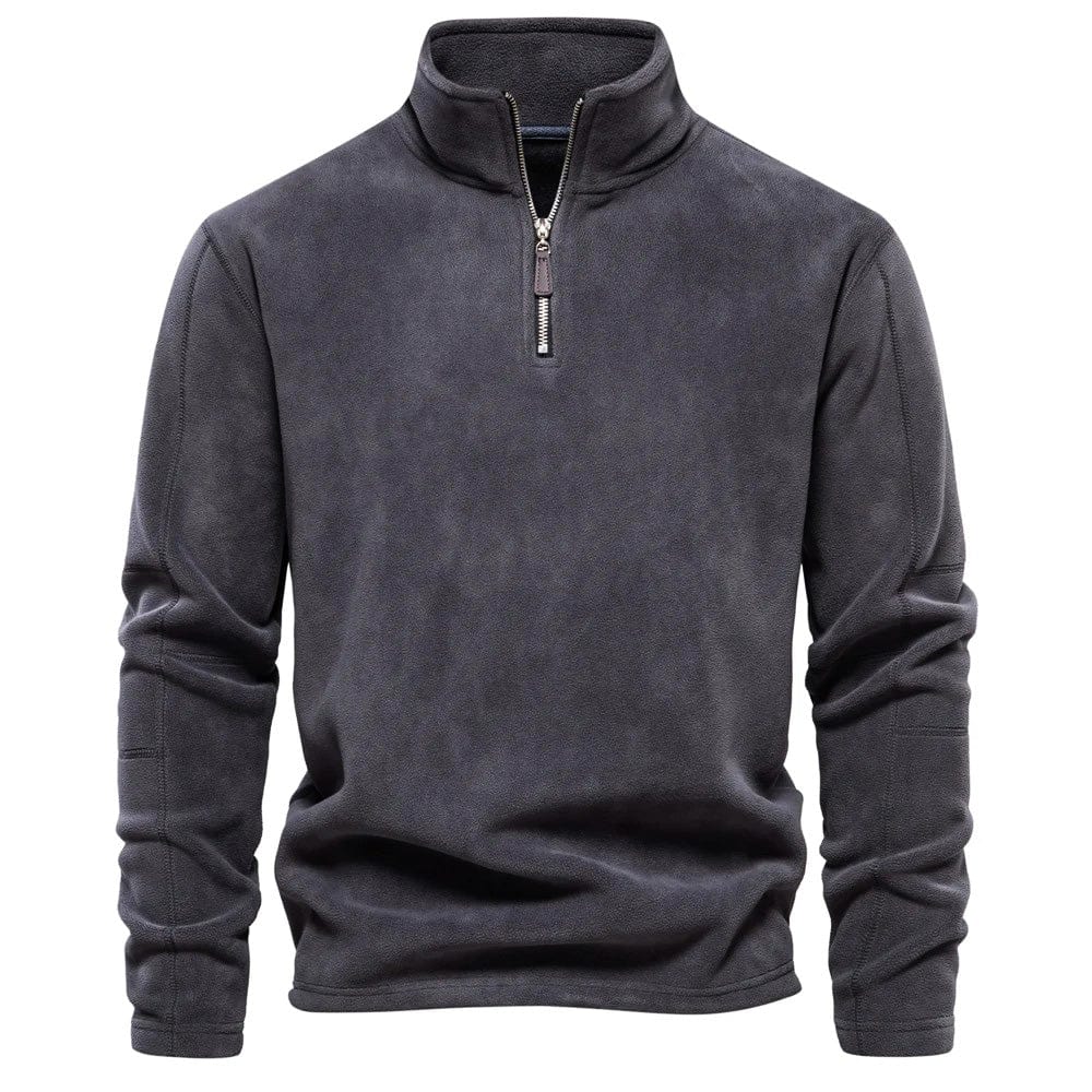 Stefan | Herren Sweatshirt mit Stehkragen und Reißverschluss