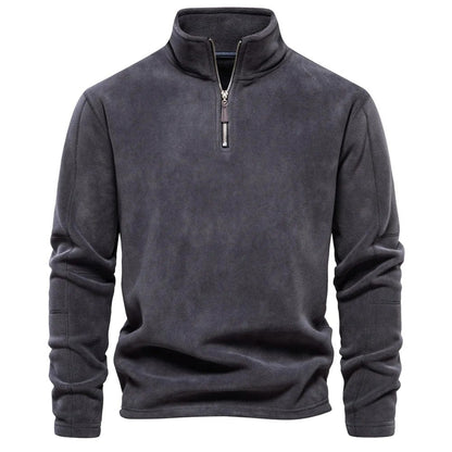 Stefan | Herren Sweatshirt mit Stehkragen und Reißverschluss