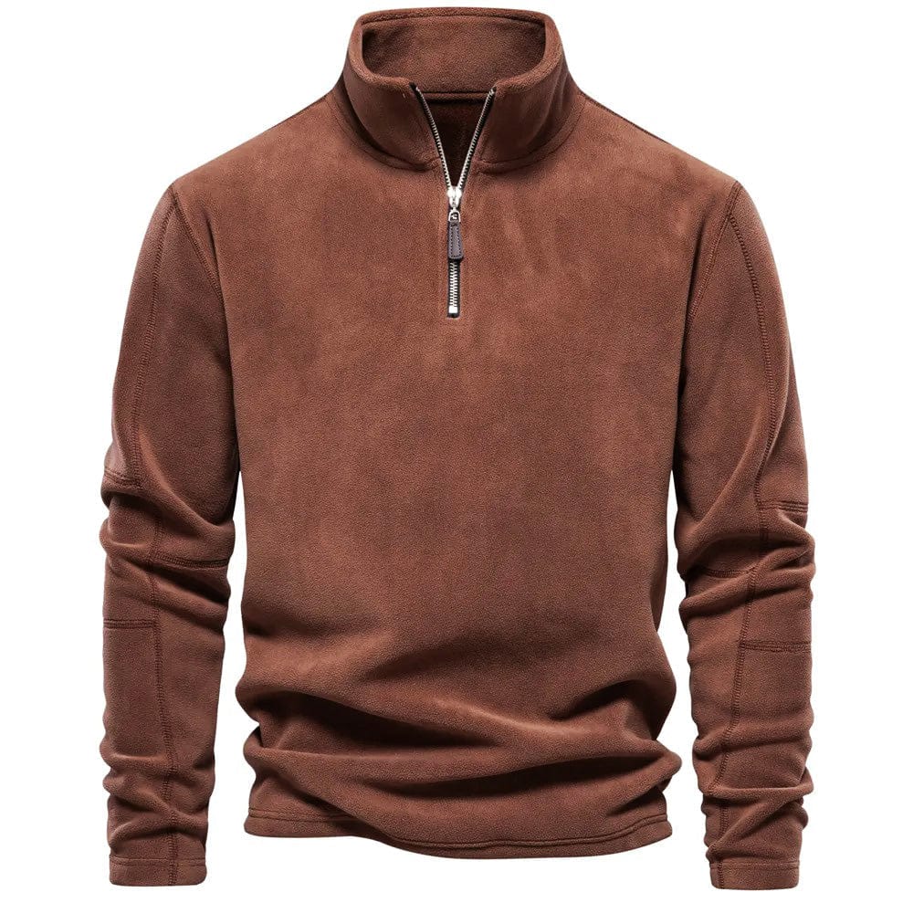 Stefan | Herren Sweatshirt mit Stehkragen und Reißverschluss