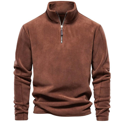 Stefan | Herren Sweatshirt mit Stehkragen und Reißverschluss