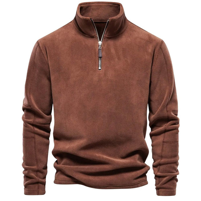 Stefan | Herren Sweatshirt mit Stehkragen und Reißverschluss