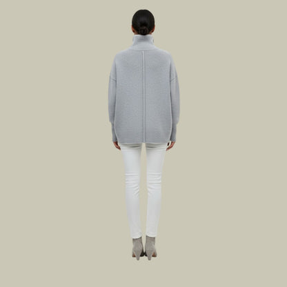 Hermine | Damen Rollkragenpullover Feinstrick Oversize