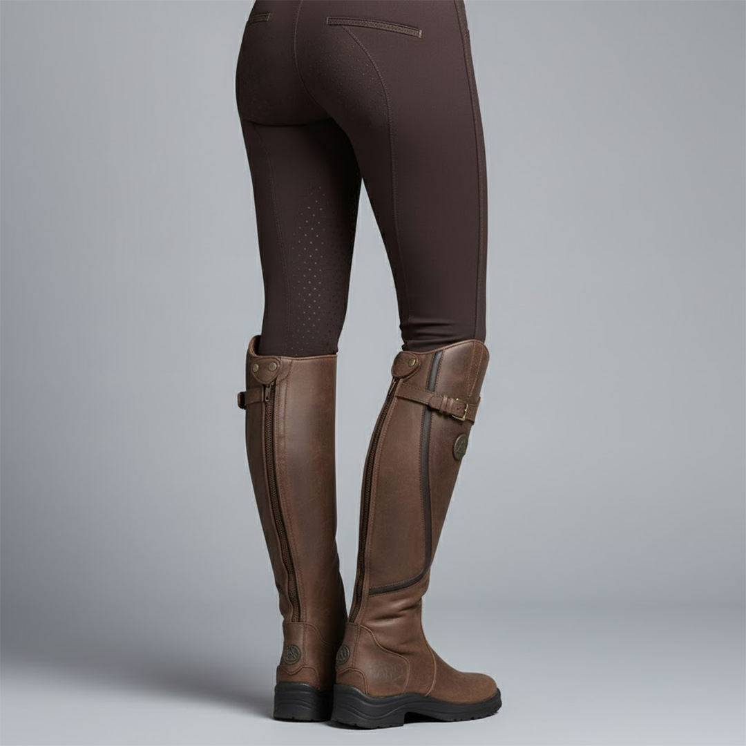 Sigrid Wasserdichte Reitstiefel für Damen mit robuster Sohle