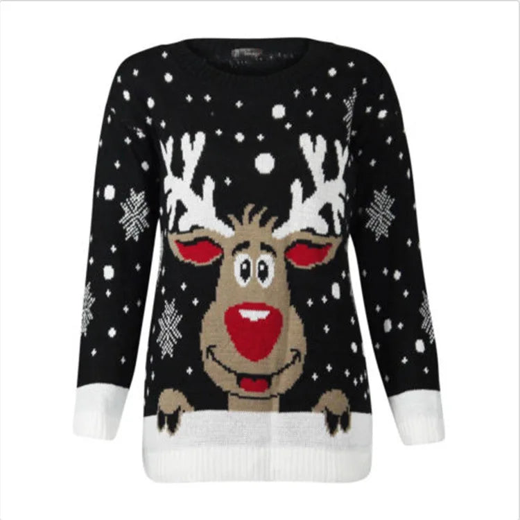 Ariana | Weihnachtspullover mit Rentier-Motiv