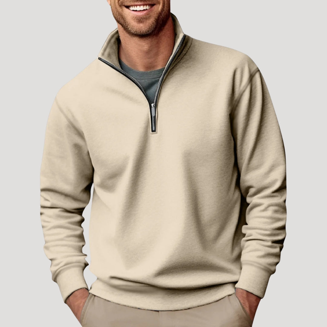 Giselle | Herren Strukturierter Pullover mit Reißverschluss