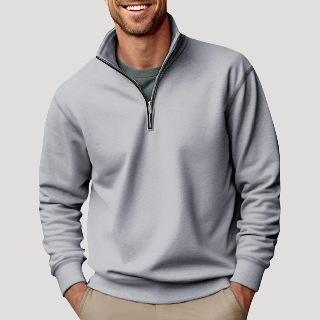 Giselle | Herren Strukturierter Pullover mit Reißverschluss