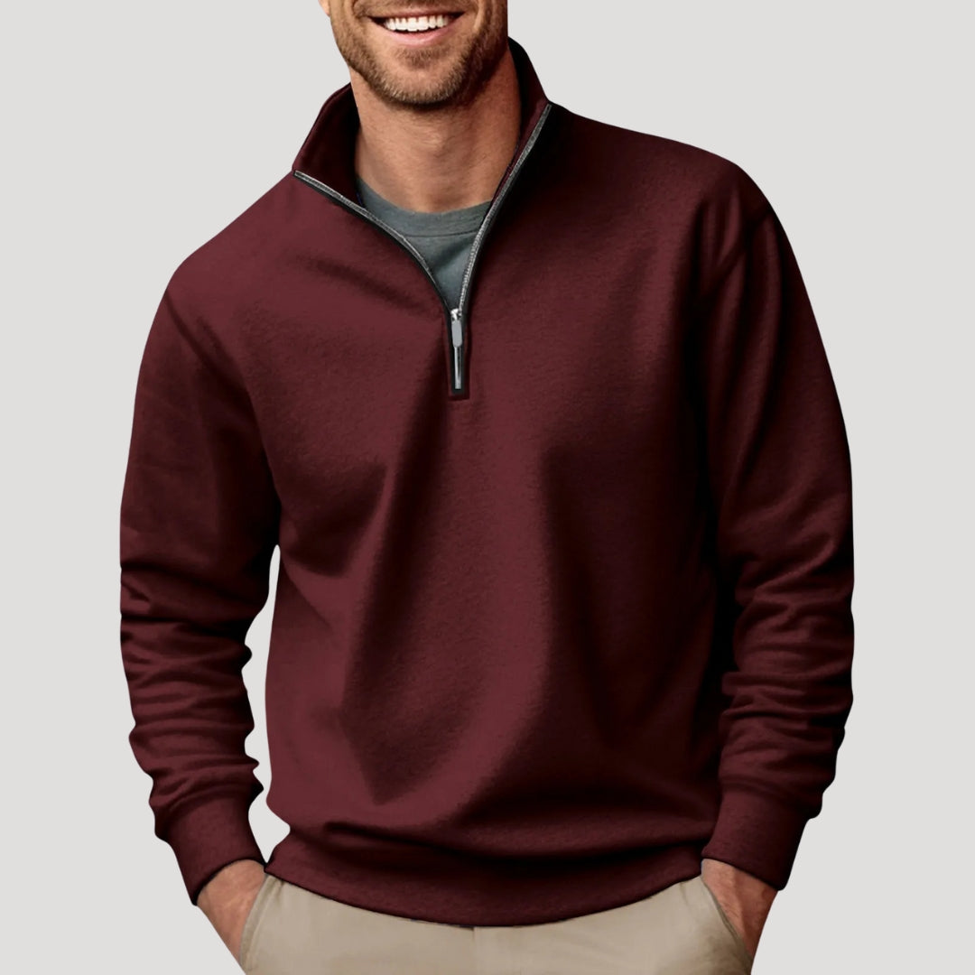 Giselle | Herren Strukturierter Pullover mit Reißverschluss