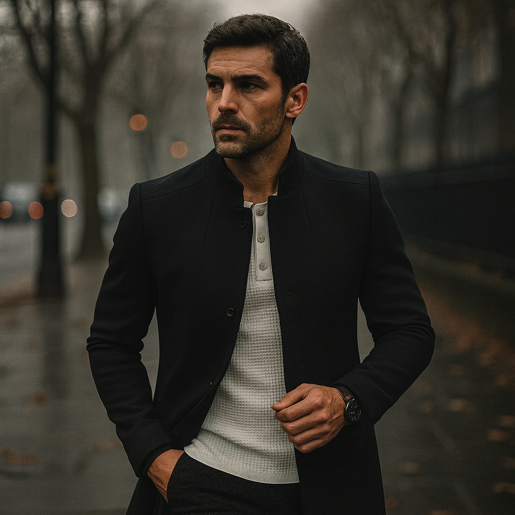 Konstantin | Herren Übergangsmantel mit Stehkragen