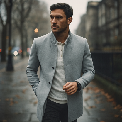Konstantin | Herren Übergangsmantel mit Stehkragen