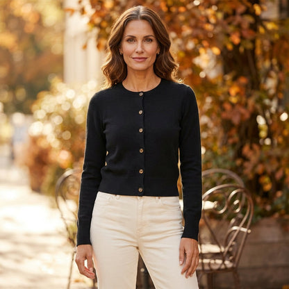 Mira | Damen Cardigan mit V-Ausschnitt und Knopfleiste