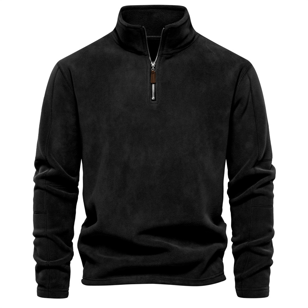 Stefan | Herren Sweatshirt mit Stehkragen und Reißverschluss