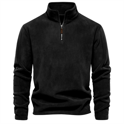 Stefan | Herren Sweatshirt mit Stehkragen und Reißverschluss