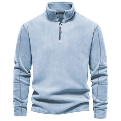 Stefan | Herren Sweatshirt mit Stehkragen und Reißverschluss