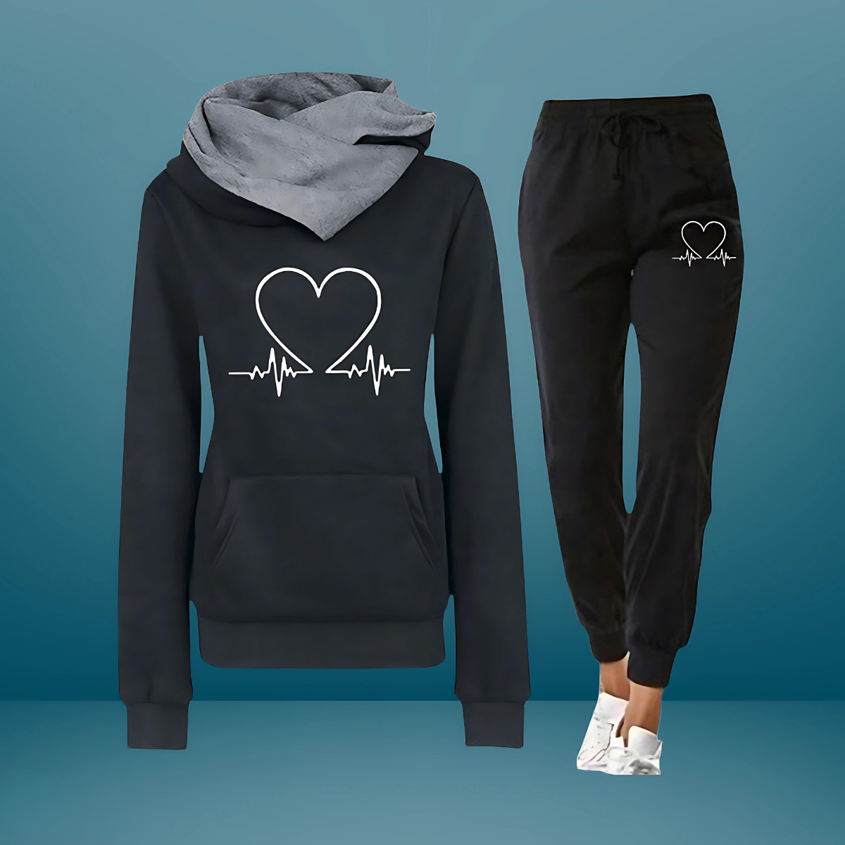 Bianca | Oversized Kapuzenpullover Jogginghose Set für Damen