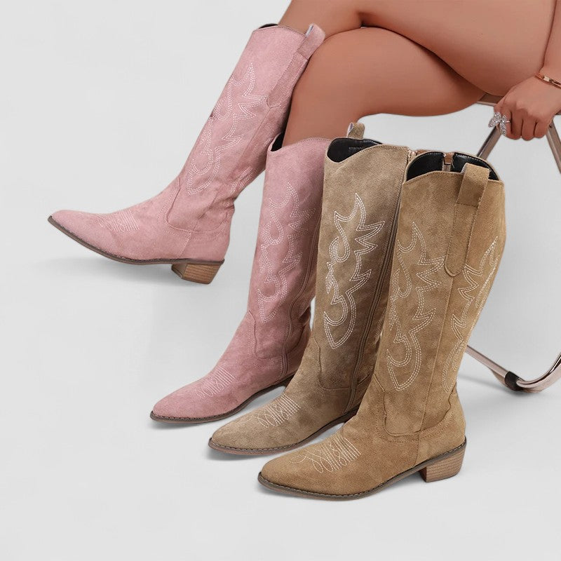 Nieke Western-Stiefeletten Damen mit Reißverschluss