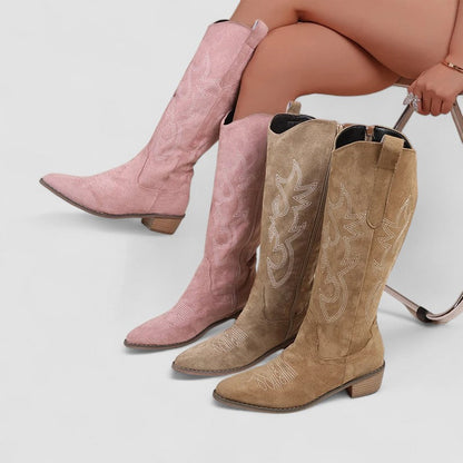 Nieke Western-Stiefeletten Damen mit Reißverschluss