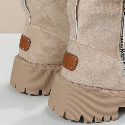 Brigitte | Damen Stiefeletten mit Reißverschluss und Blockabsatz