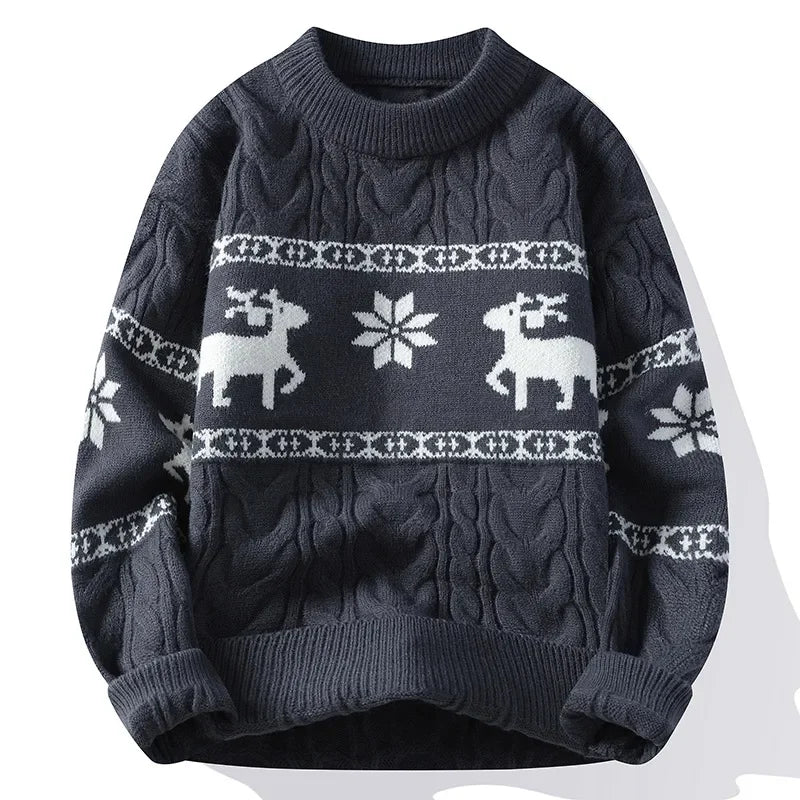 Colby | Weihnachtspullover Rentier Norwegermuster Herren