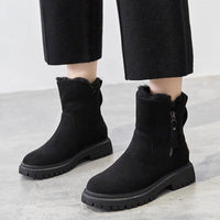 Brigitte | Damen Stiefeletten mit Reißverschluss und Blockabsatz