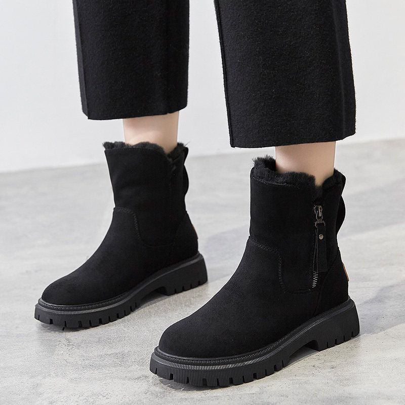 Brigitte | Damen Stiefeletten mit Reißverschluss und Blockabsatz