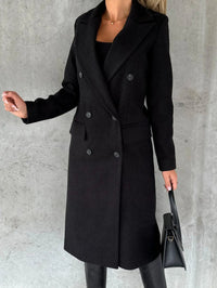 Bronwen | Damen Taillierter Wollmantel mit Reverskragen, Bordeaux