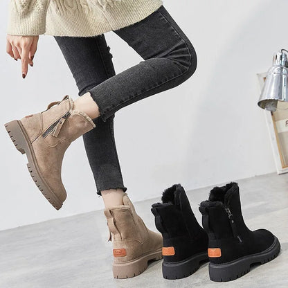 Brigitte | Damen Stiefeletten mit Reißverschluss und Blockabsatz