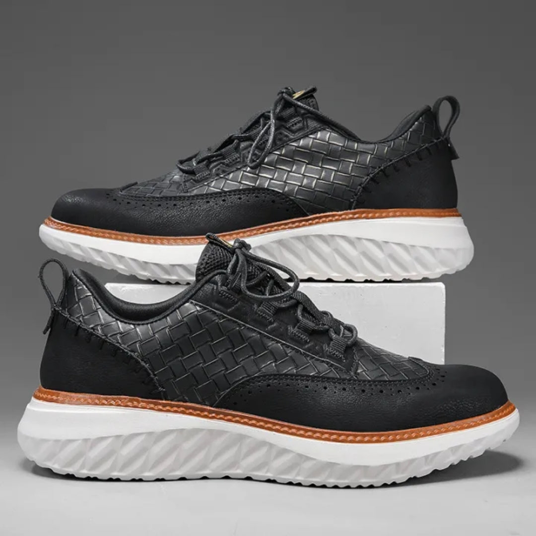 Egon | Herren Brogue Sneaker mit breiter Passform, Schnürung