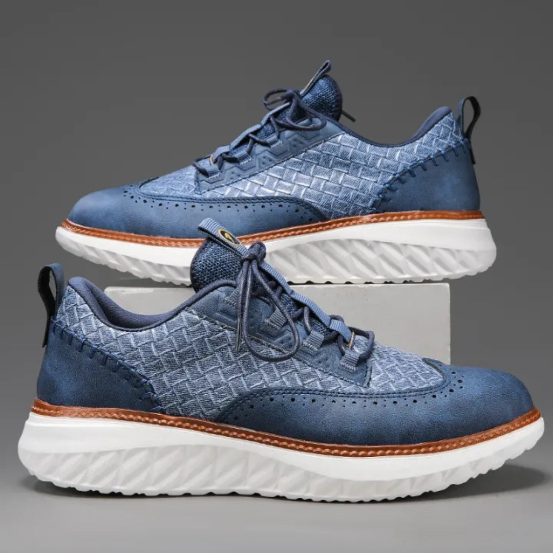 Egon | Herren Brogue Sneaker mit breiter Passform, Schnürung