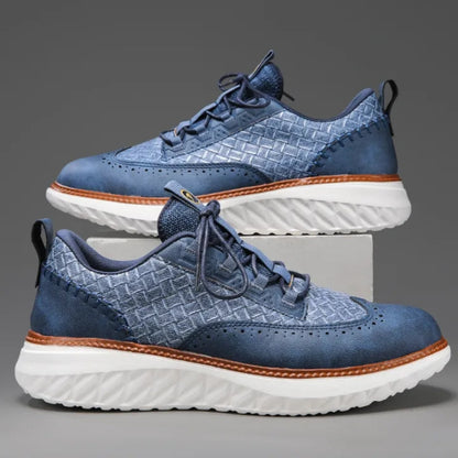 Egon | Herren Brogue Sneaker mit breiter Passform, Schnürung