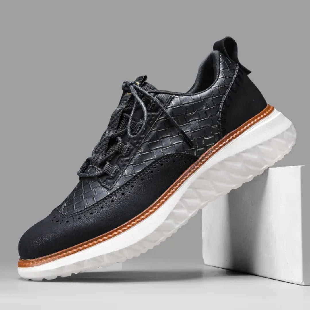 Egon | Herren Brogue Sneaker mit breiter Passform, Schnürung