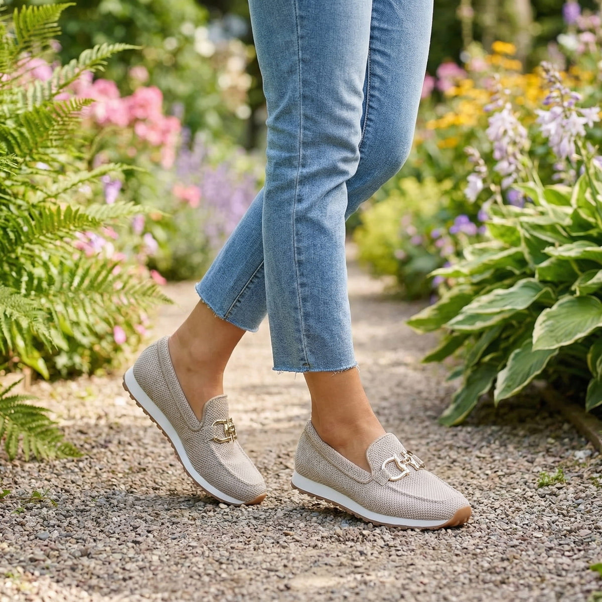 Luna | Sportliche Mokassins mit Zierschnalle für Damen