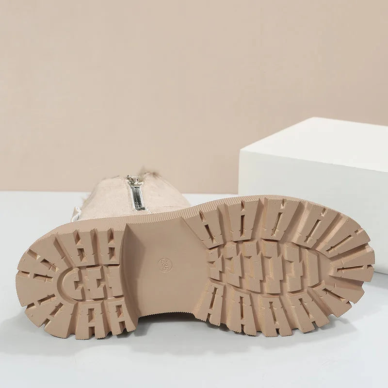 Brigitte | Damen Stiefeletten mit Reißverschluss und Blockabsatz