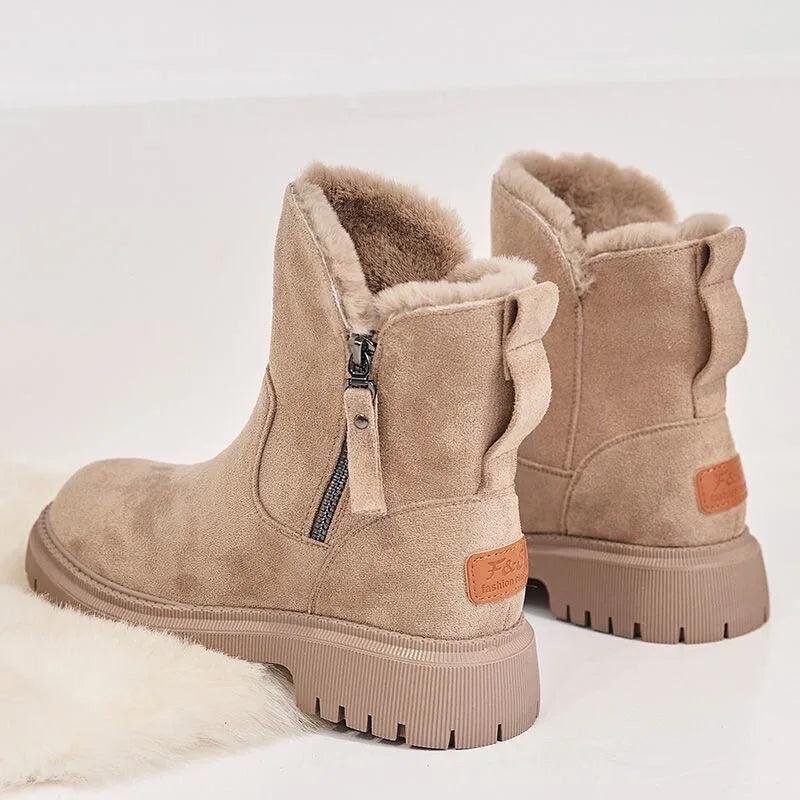 Brigitte | Damen Stiefeletten mit Reißverschluss und Blockabsatz
