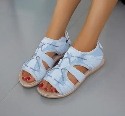 Roos | Sportliche Damen Sandalen mit Klettverschluss