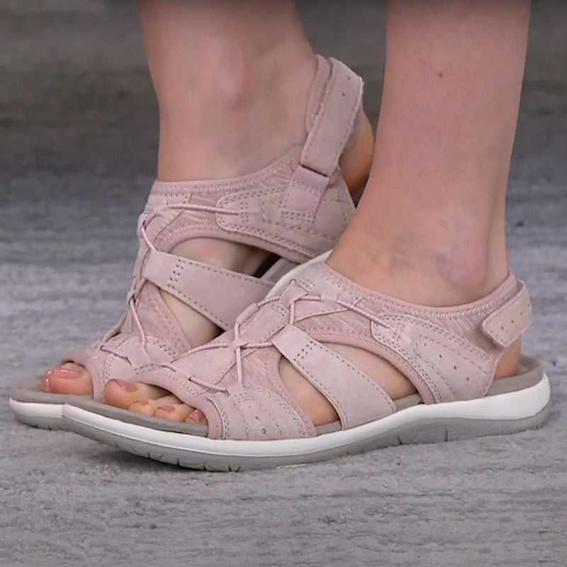 Roos | Sportliche Damen Sandalen mit Klettverschluss