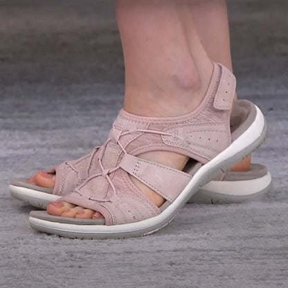 Roos | Sportliche Damen Sandalen mit Klettverschluss