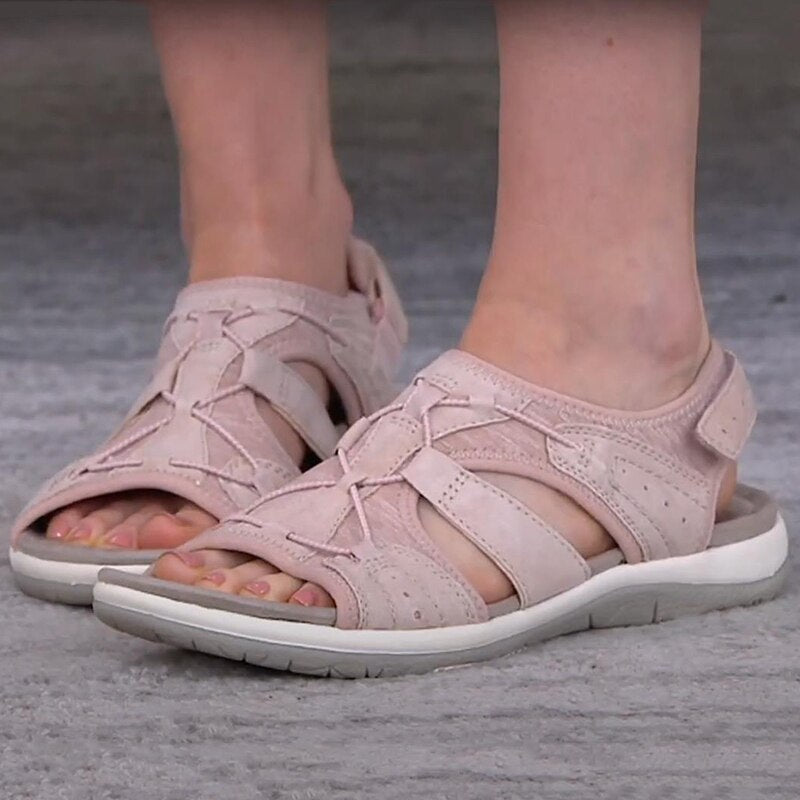 Roos | Sportliche Damen Sandalen mit Klettverschluss
