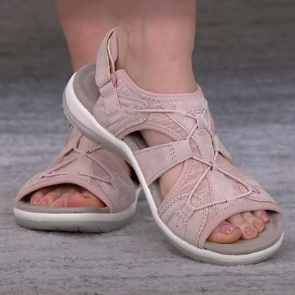 Roos | Sportliche Damen Sandalen mit Klettverschluss