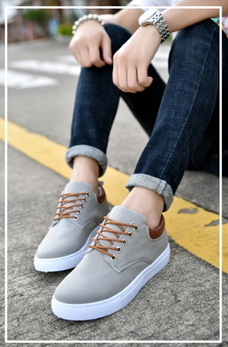 Lars Robuste Herren Sneakers mit weißer Sohle