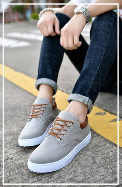 Lars Robuste Herren Sneakers mit weißer Sohle