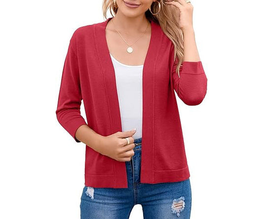 Asta | Damen Kurze Strickjacke mit offenem Schnitt