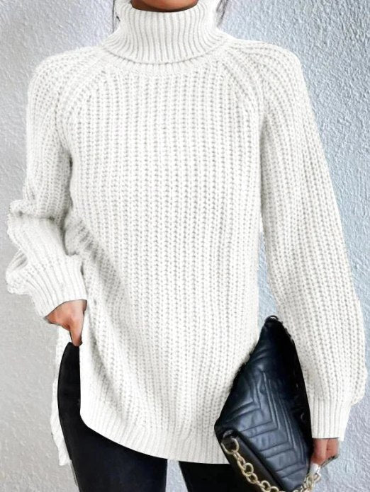 Frida | Strukturierter Rollkragenpullover in lockerer Passform für Damen